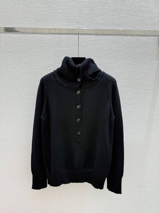 D's early autumn new style solid color lapel knitted long sleeve Color: Black Si
