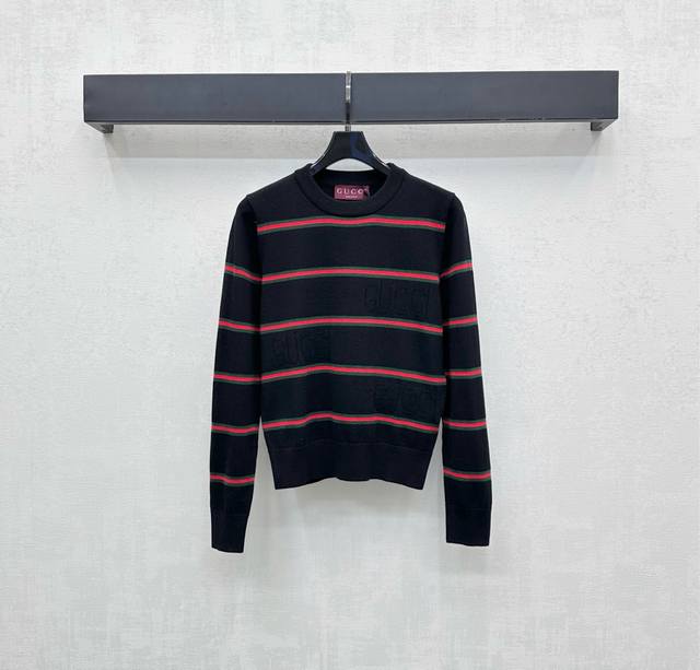Gucc*2025 New Arrival Round-Neck Knit Top Custom Made in Yb Imported Wool, Comfo