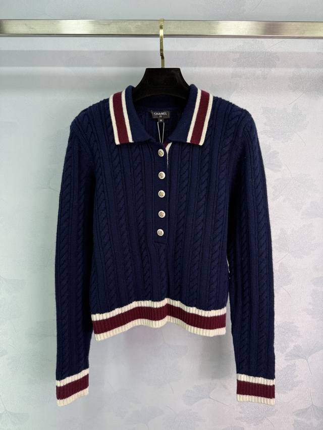 Chane*2025 Early Fall new lapel knit top and skirt set. Custom-woven from Yb cas