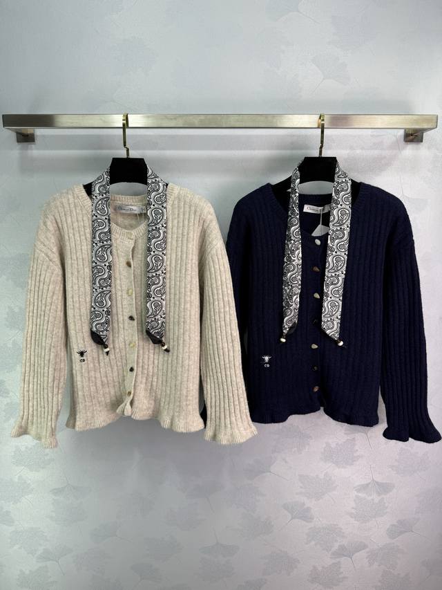 Dio*25 new fall/winter round-neck knitted cardigan with a bohemian pattern and t