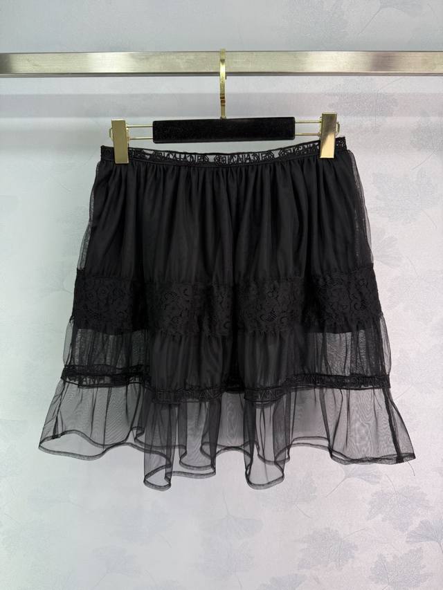 Chane*2025 Early Fall new high-waisted, double-layered, transparent cake tulle s