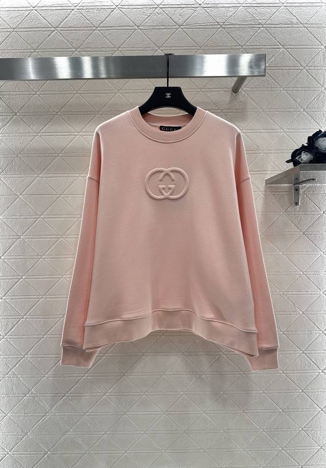 Gucc* 2025 New Arrivals Round Neck 3D Logo Sweatshirt Custom Yb virgin cotton ma