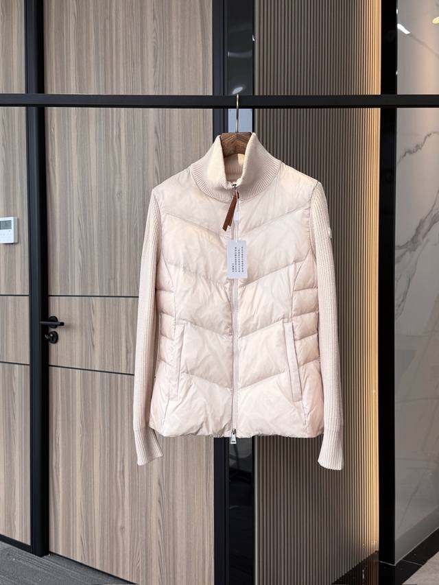 100% original. Moncler Cardigan Stand Collar Knit Cardigan Down Jacket Now Shipp