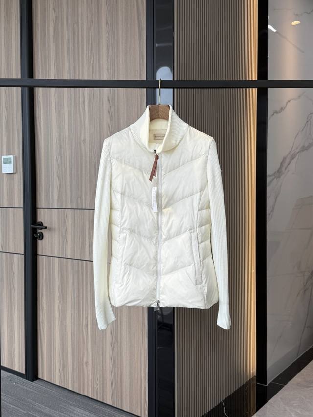 100% original. Moncler Cardigan Stand Collar Knit Cardigan Down Jacket Now Shipp