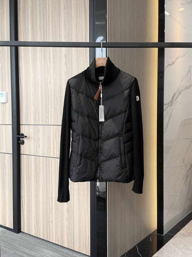Original. Moncler Cardigan Stand Collar Knit Cardigan Down Jacket Now Shipping.