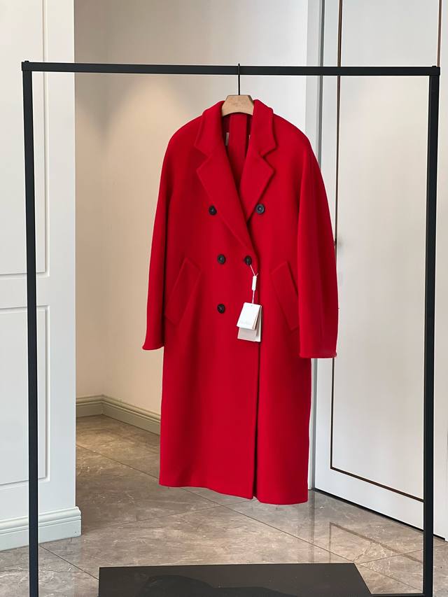 101801 Classic wool coat red Exclusive version truly kills the market's top catt