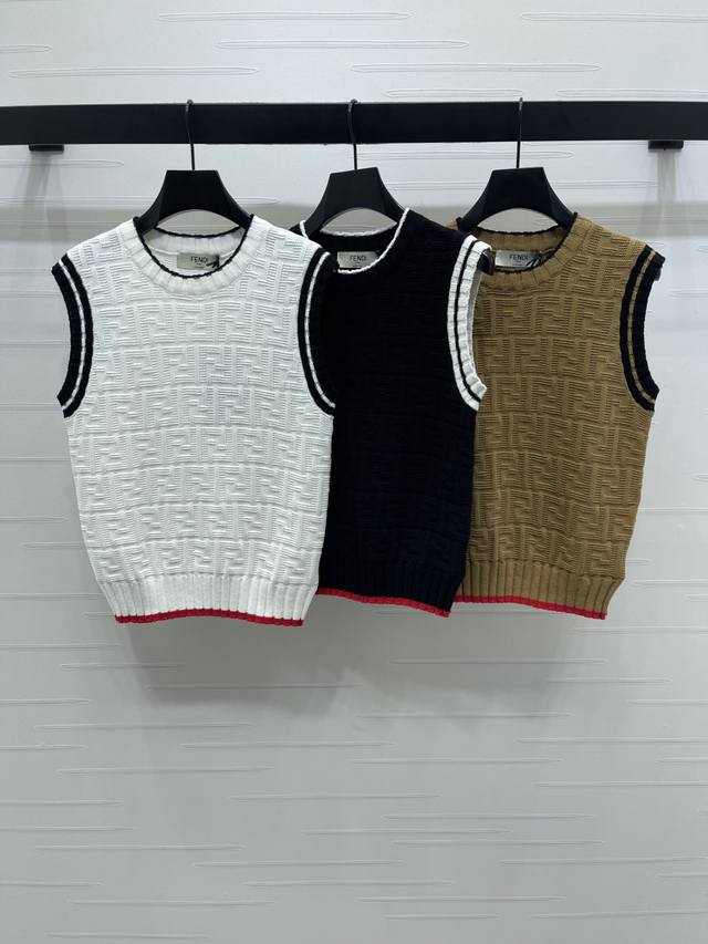 New, original, high-quality Fend* 2025 Early Fall collection! Crew-neck jacquar