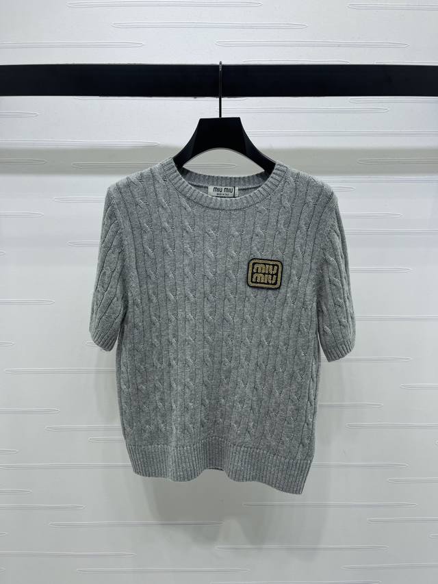 New, original, high-quality Miumi* 2025 Early Fall collection! Cable-knit short