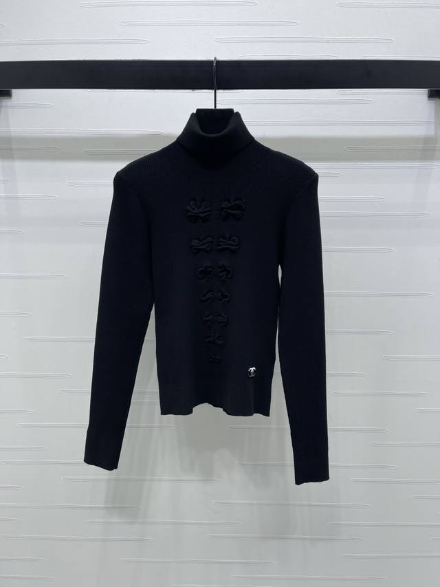 New, original, high-quality Chane* 2025 Early Fall collection! Bow turtleneck l