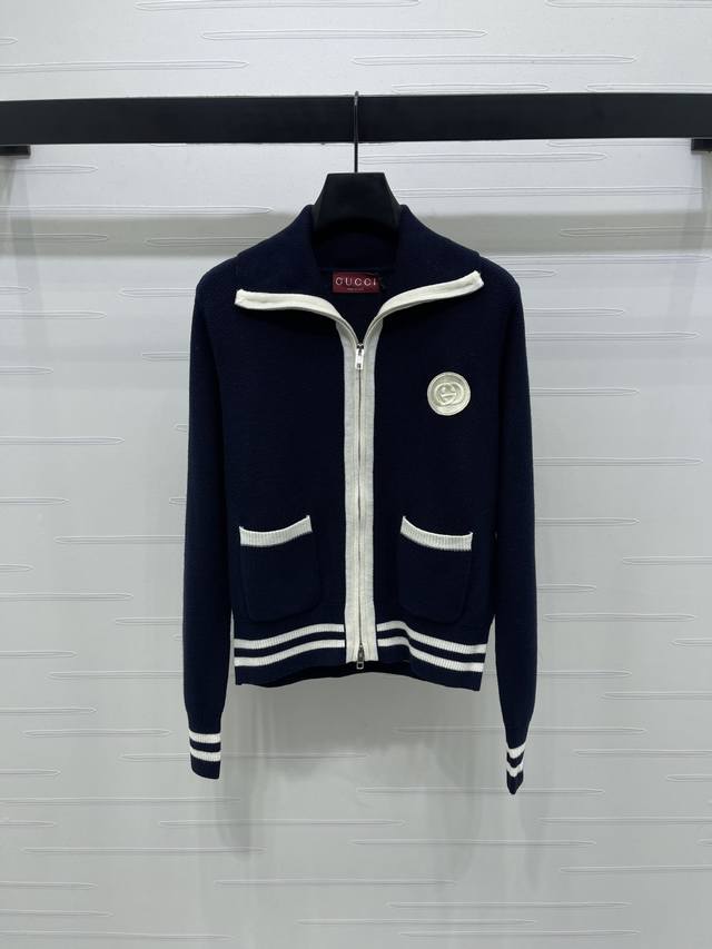 New, original, high-quality Gucc* 2025 Early Fall collection! Lapel, double-zip