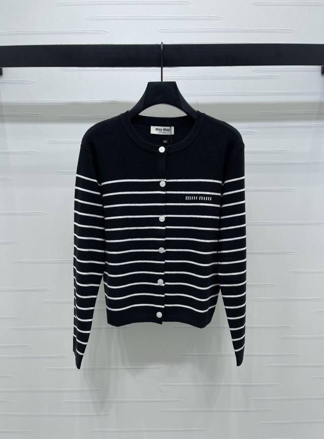 New, original, high-quality, Miumi* 2025 Early Fall collection! Striped knitted