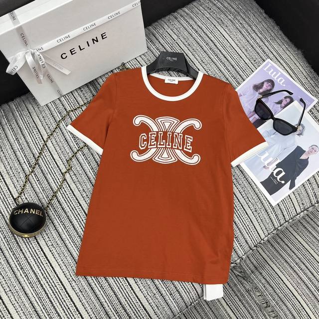 Highly recommend Celin*'s 25th year of early autumn new logo print colorblocked