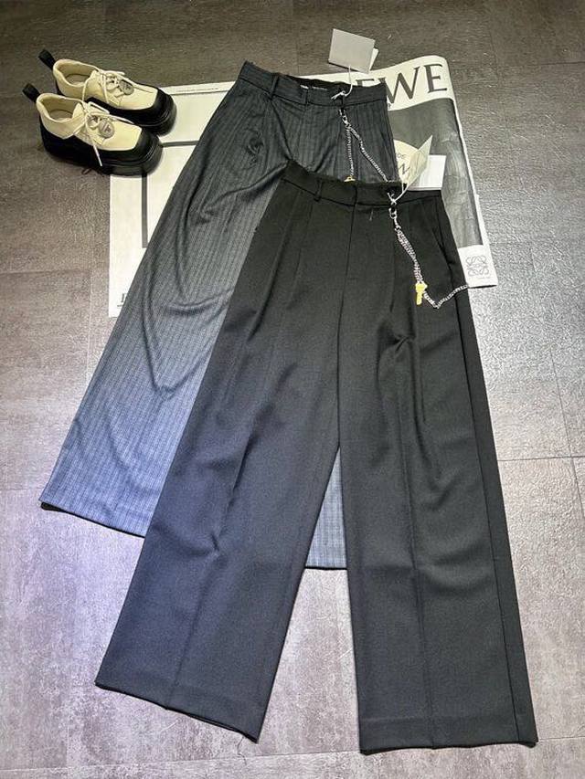 Alexander Wan* women's mid-waist casual pants shipped, custom fabrics, waist cha