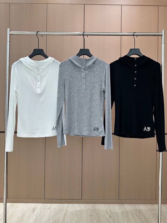 Hot item in stock Designer original | 2025 new Tencel wool hooded bottoming shir