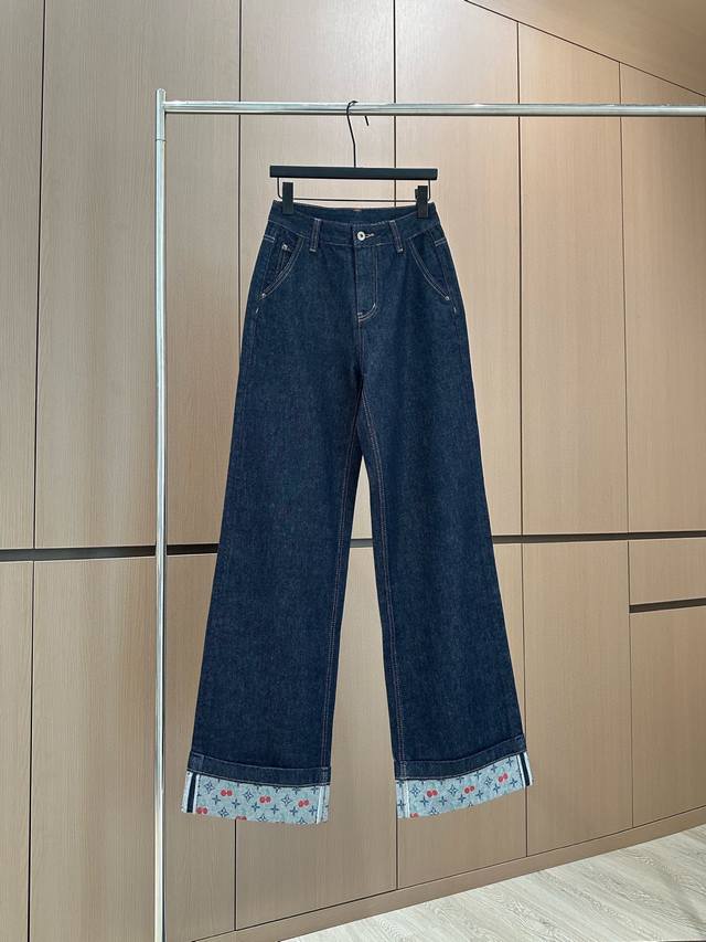 Hot-selling item in stock Designer Original | 2025 Contrast hem jeans Custom Yb