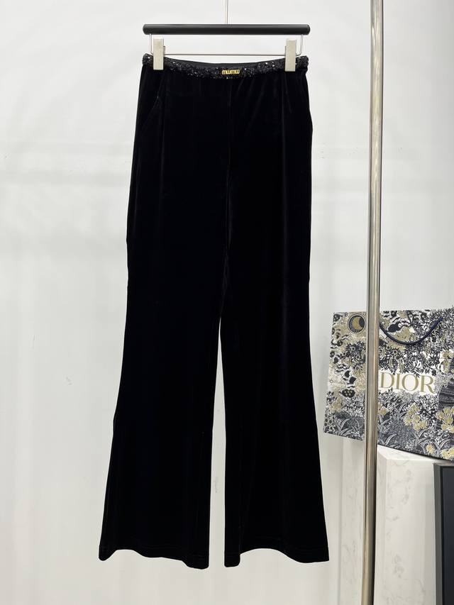 Hot item in stock Designer original | 25 new velvet casual pants for early autum