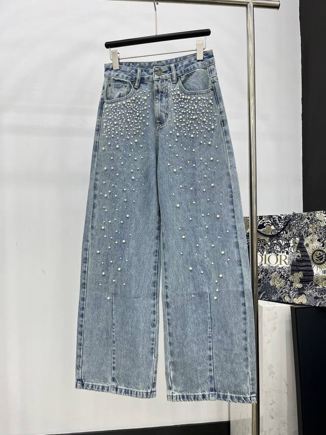 Hot-selling item in stock Designer original | The same pearl jeans as the goddes