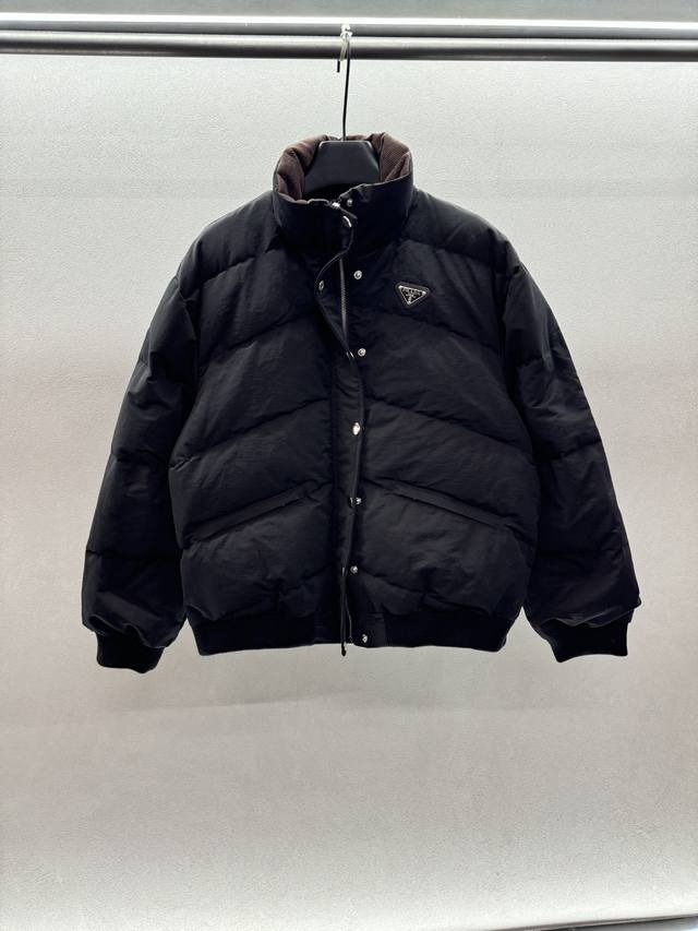 2025 Autumn And Winter ! prad*, stand-up collar down jacket, customized coffee