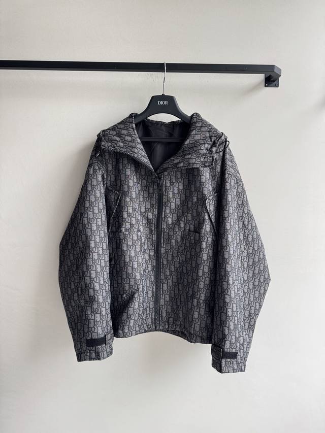 Dio* 2025 New Hooded Jacquard Jacket Custom Yb imported jacquard material with a