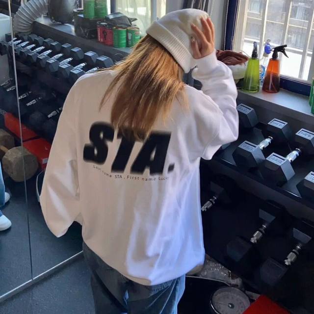 New Arrival Crew Neck Sweatshirt, Size: 8810. Terry Cloth Sta Autumn Phantom Ser