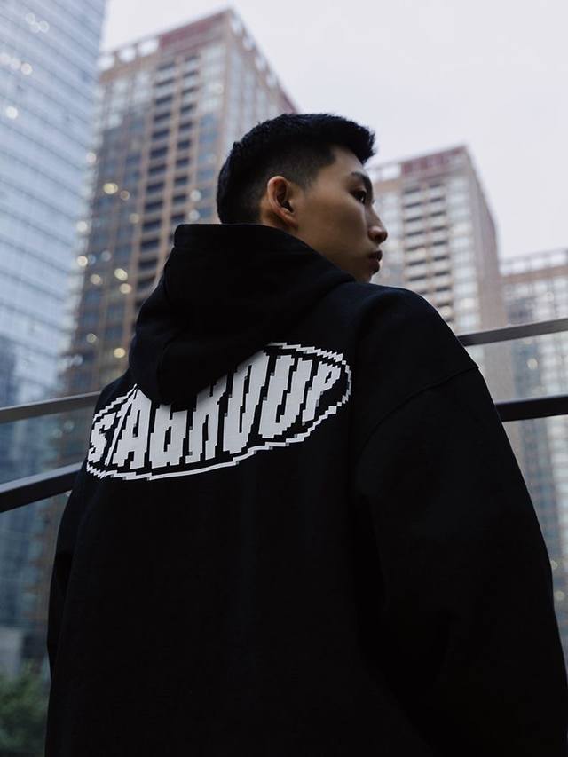 New Arrival Hoodie, Size: 8809, Terry Cloth Sta Winter Mosaic Pixel Black Pure C