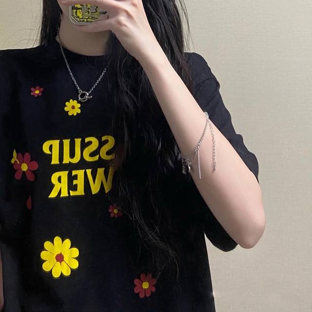 Fabric Upgrade Style No.: 973 Wassup2640 Spring/Summer New Floral T-Shirt, Trend