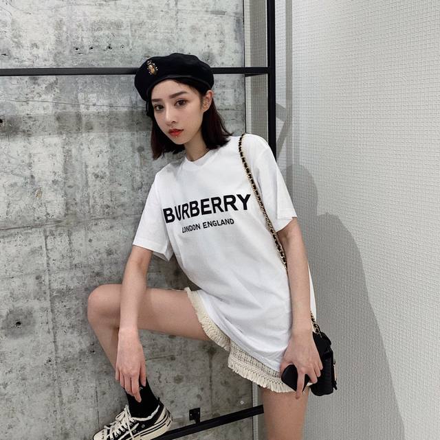 Fabric Upgrade, Style No.: 970 Burberry Letter Short-Sleeve T-Shirt, New Bbr 23