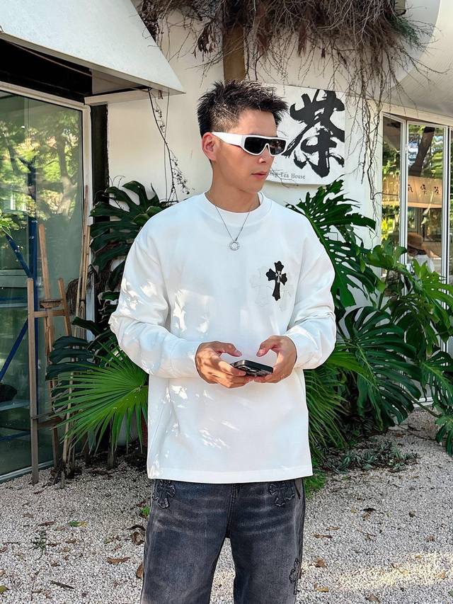 Pants and tops featuring Chrome Hearts Ch Ss new style with cross, horseshoe, an