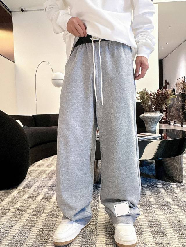 Clothes, pants. Mm6* Margiela Fw Autumn/Winter New Couple Patchwork Terry Sweatp