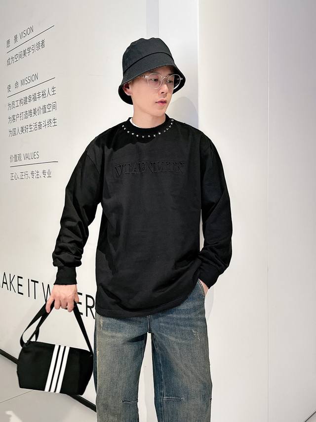 Vtaenlitn High-End Unisex Crew Neck Long-Sleeve T-Shirt. Suitable for autumn wea