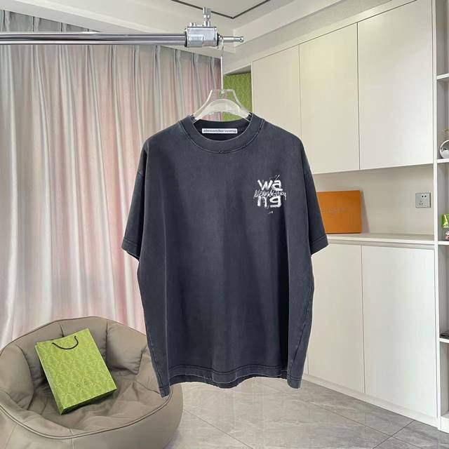 Alexanderwang 2025 Autumn New Arrival Distressed Letter Logo Print Custom Fabric