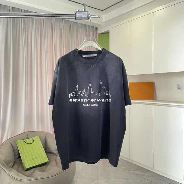 Alexanderwang 2025 Autumn New Arrival Distressed Letter Logo Print Custom Fabric