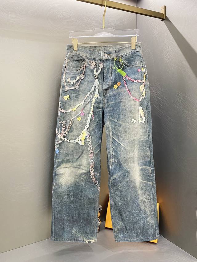 Acne Style 25Fw Distressed Candy Chain Pleated Honeycomb Digital Print 3D Chain