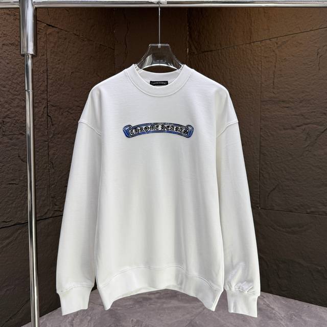 Ch* Chrome Hearts* 2025 Autumn/Winter New Crew Neck Sweatshirt 400g Pure Cotton