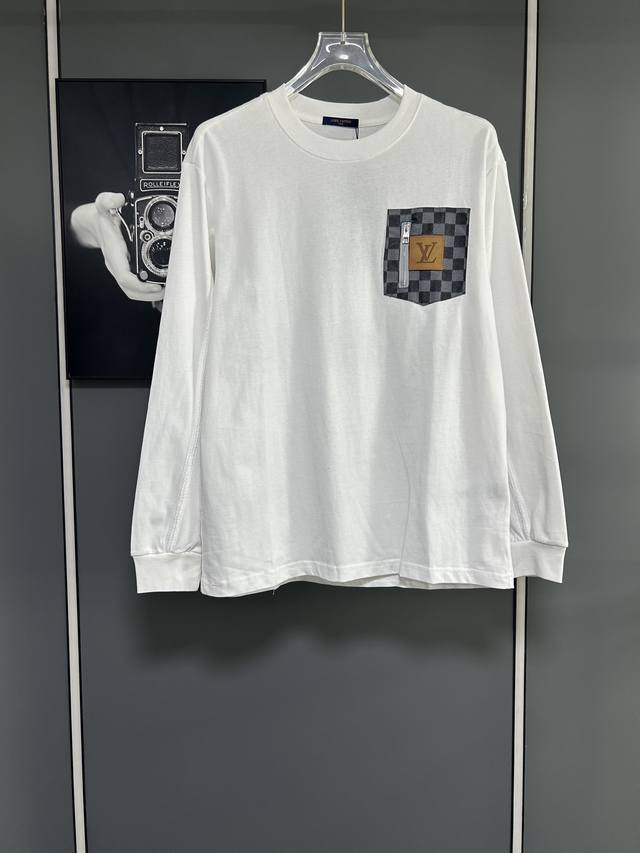 Louis Vuitton 2025 New Checkered Pocket Zipper Letter Logo Custom Leather Patch