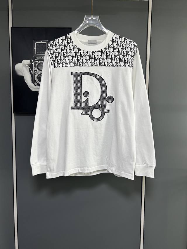 Dior 2025 New Style Patchwork Cross-Stitch Logo Letter T-Shirt for Men and Women