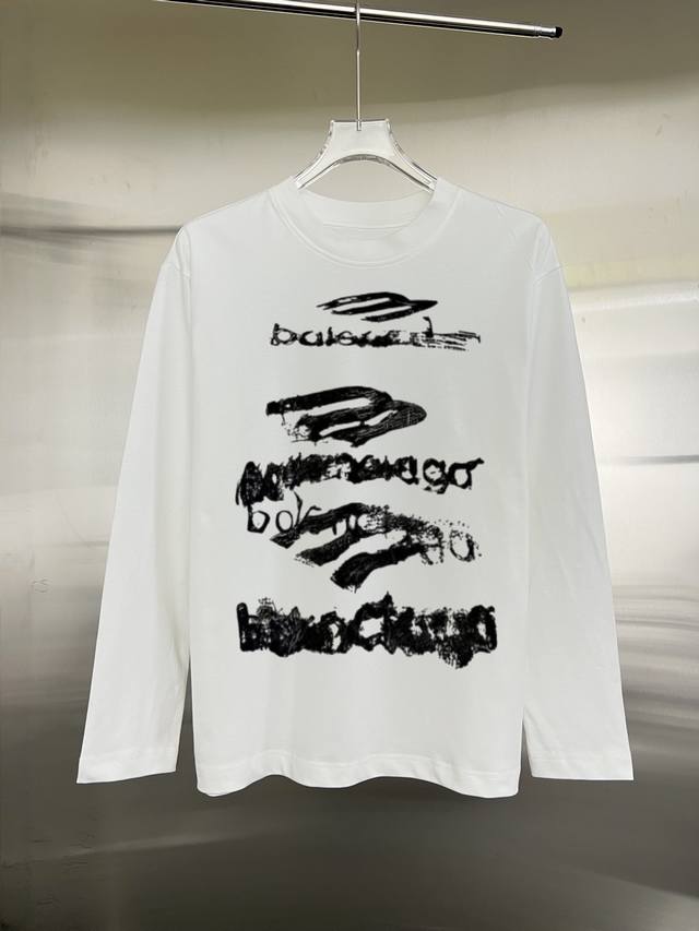 Style: Balenciaga Short-Sleeve T-Shirt Fabric: 300g Double Yarn % Cotton Ribbing