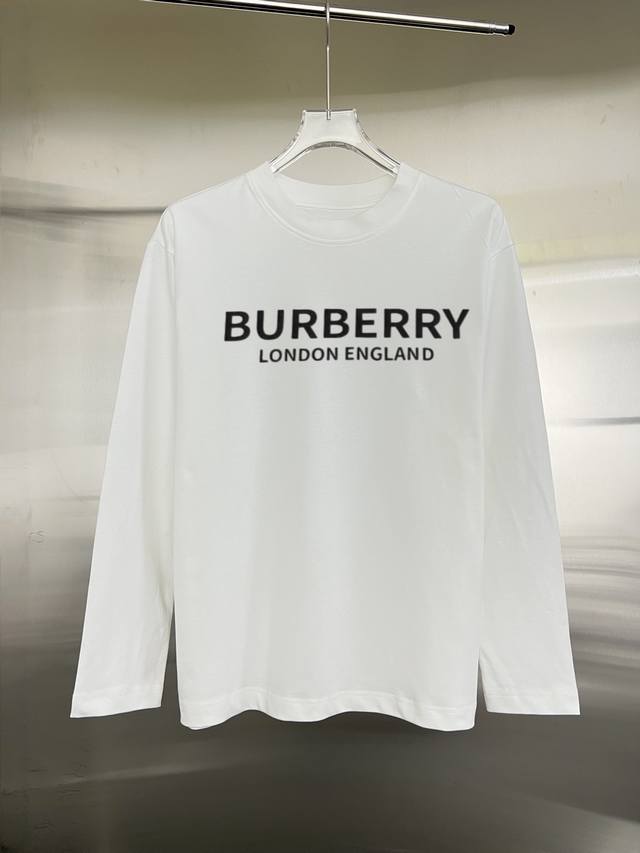 Style: Burberry Short-Sleeve T-Shirt Fabric: 300g Double Yarn % Cotton Ribbing: