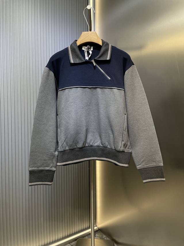 Miu Miu 25Ss Color Block Long-Sleeve Side Zipper Sweatshirt (Ddd). Authentic, pu