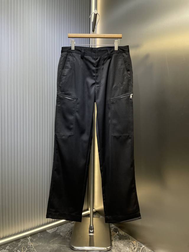 Louis Vuitton Embroidered Work Pants. Made with custom-made fine wool satin weav