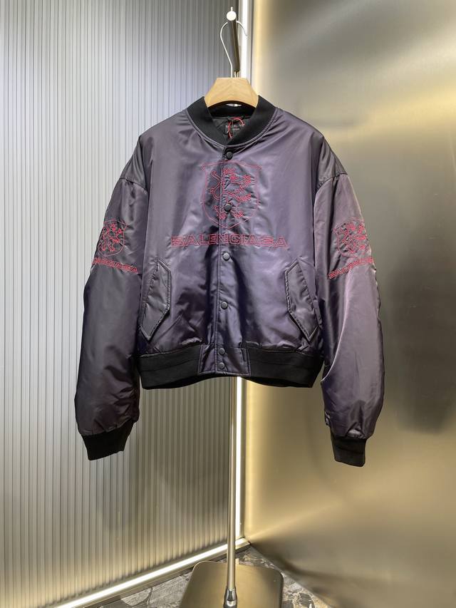 Balenciaga Paris 25Ss Lion Club Manchester United Flight Cotton Jacket Custom Ma