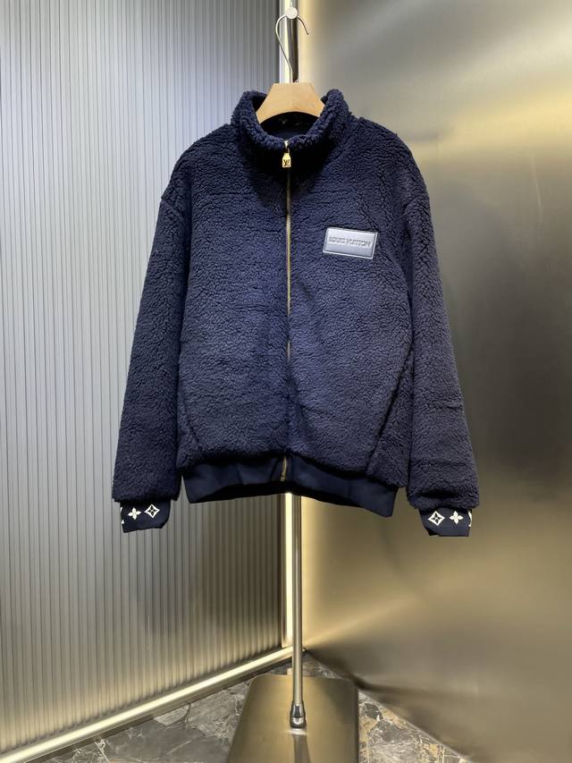 Lv Louis Vuitton 24Ss Fall/Winter New Suede Waist-cinching Jacket features contr