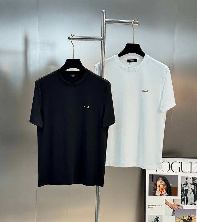 Fend*I Spring/Summer 2025 New Crew Neck Short-Sleeve T-Shirt. Classic Little Mon