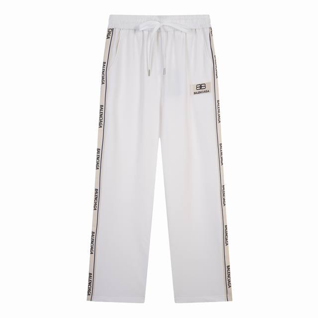 Balenciaga 2025 Autumn/Winter New Casual Straight Leg Trousers. Embroidered logo