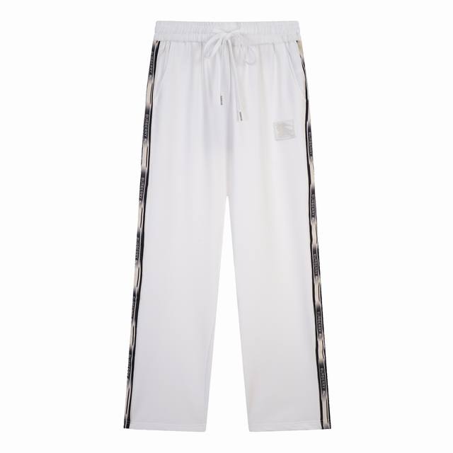 Burberry 2025 Autumn/Winter New Casual Straight Leg Pants. Features embroidered