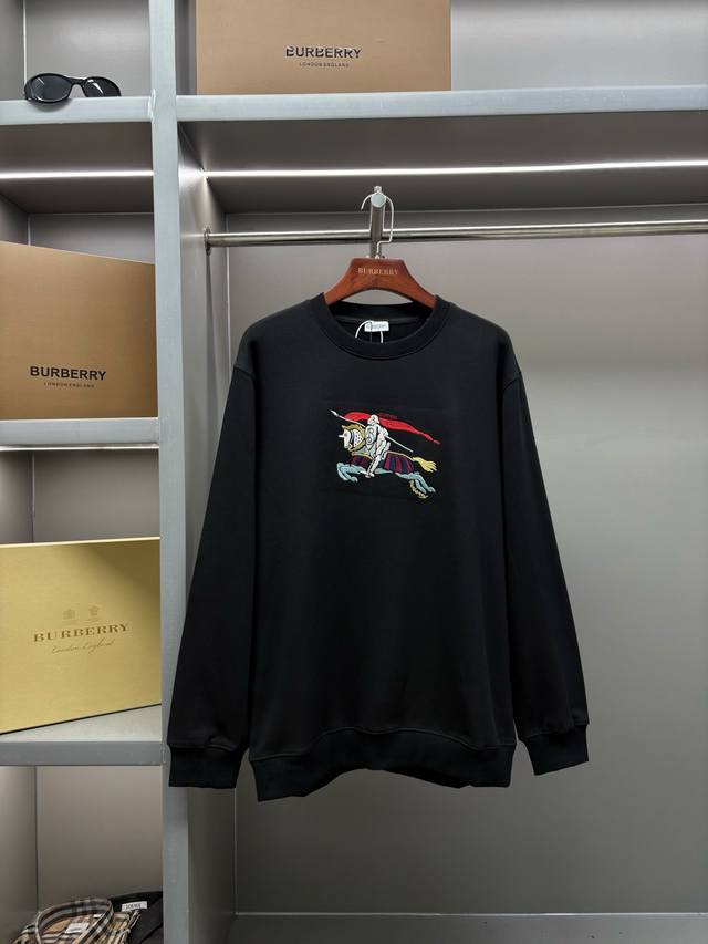 Colorful Equestrian Knight Logo Cotton Crew Neck Sweatshirt Burberry's top-selli