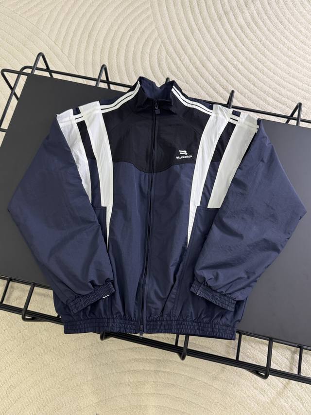 K554# Balenciaga Blcg 25Ss Runway Style Double Hook Embroidery Indigo Patchwork