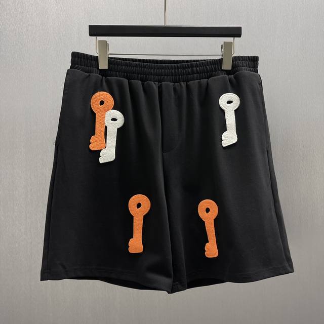 Lo*We Glow-in-the-Dark Key Embroidered Shorts Size: S-XL These shorts combine fa