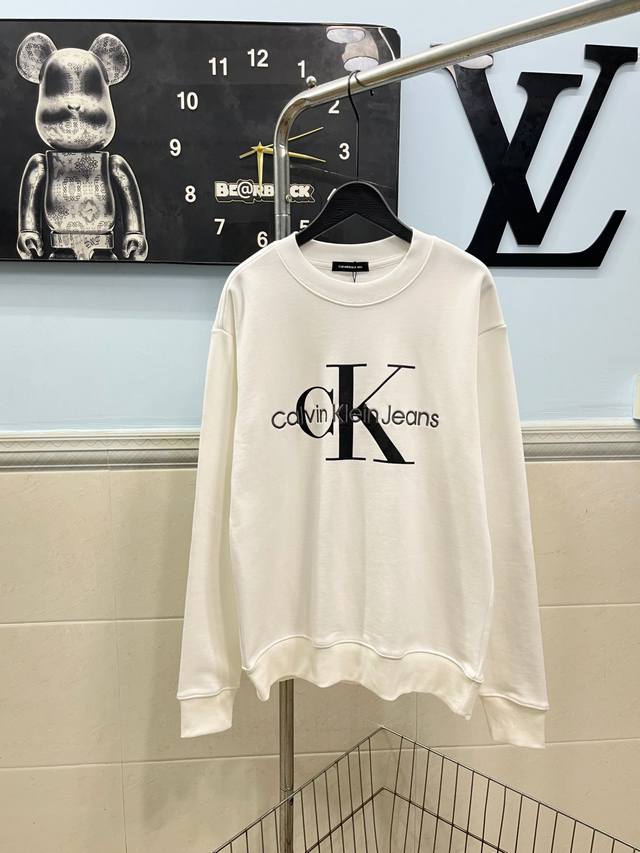 Style No. 244 Calvin Klein-Ck Classic Embroidered Letter Crew Neck Sweatshirt. M