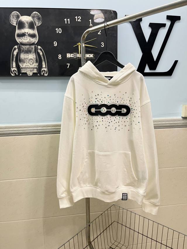 Style No. 225 Good Brand Rainbow Galaxy Rhinestone Hooded Sweatshirt. Features i